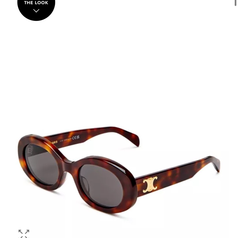 Celine Brown Oval Sunglasses